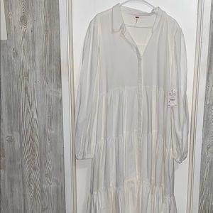 NWT Free people tiered midi dress size XL